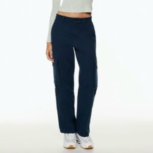 TNA ARITZIA Troop Cargo Pant In Navy Blue Size 4